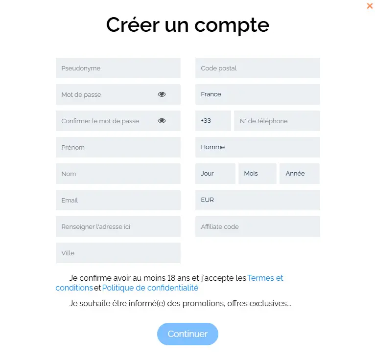 Proceso de registro KRYPTOSINO CASINO