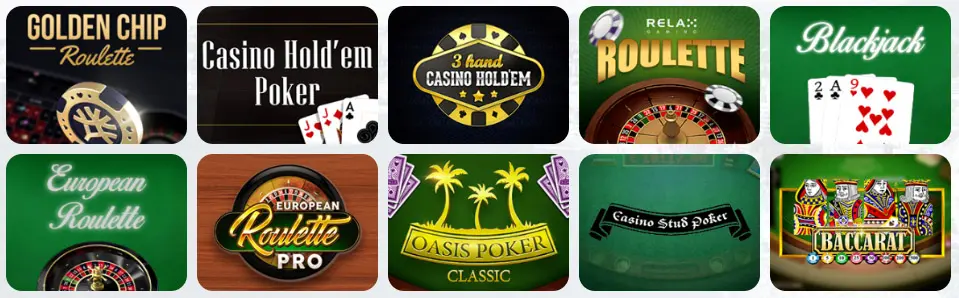 Juegos de mesa en KRYPTOSINO CASINO