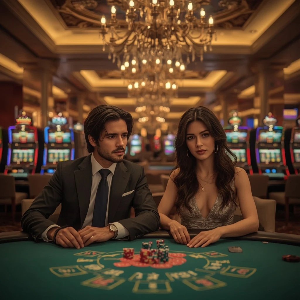 Dos jugadores de póker en KRYPTOSINO CASINO en Chile